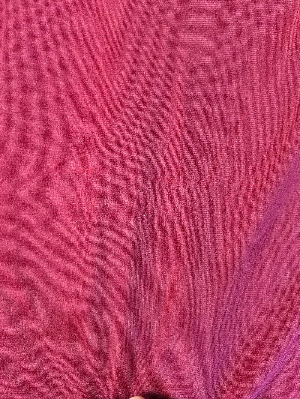 Vixen by Micheline Pitt Vacation Blouse in Dark Red Rose Ruched Peasant Top - Picture 6 of 8